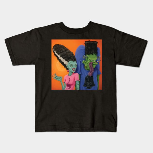 Frankie and Annette Kids T-Shirt by artwork-a-go-go